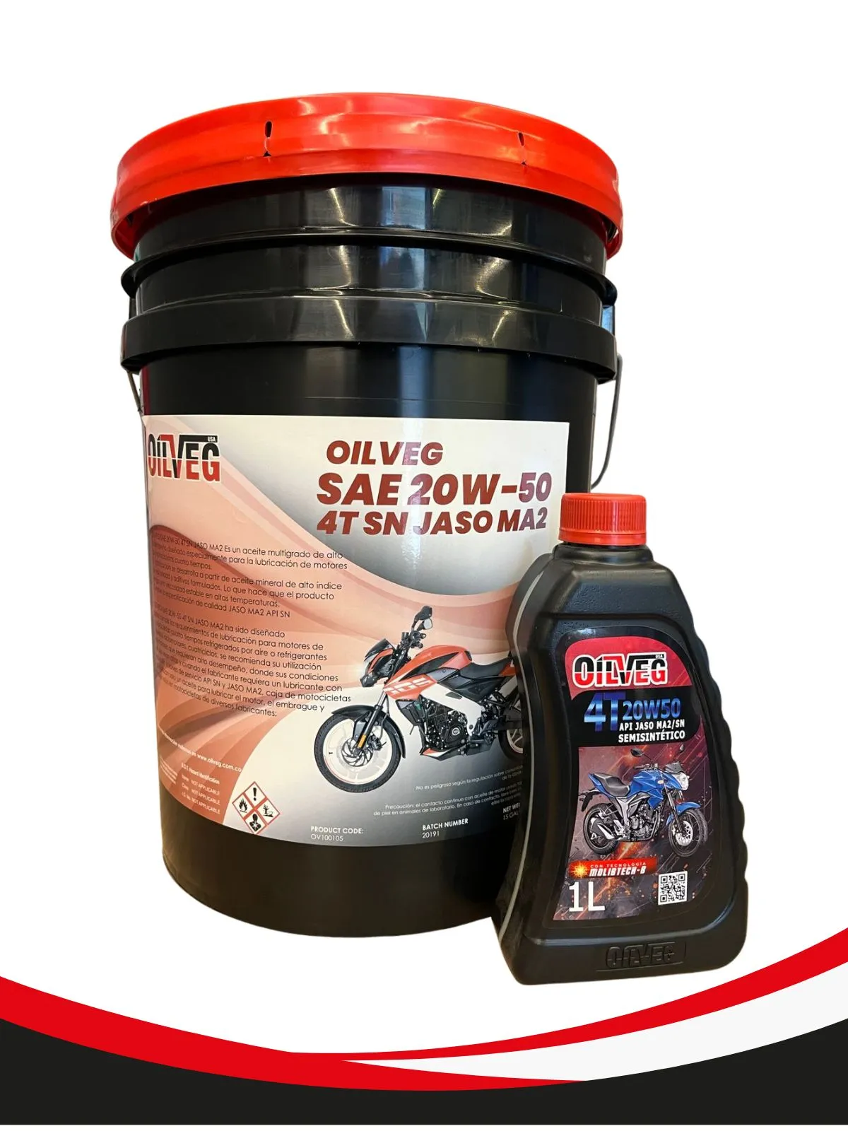 ACEITE LIBRICANTE PARA MOTOS 4T 20W 50 API JASO MA2 SEMI SYN
