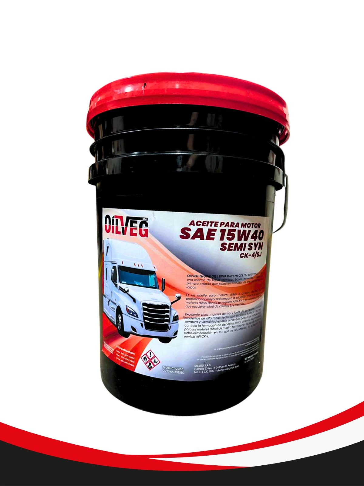 ACEITE LUBRICANTE - OILVEG PREMIUM 15W40  SEMI SYN API CK4